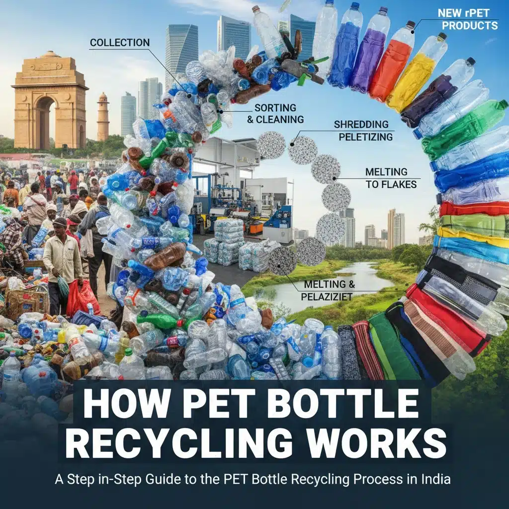 PET bottle recycling process India