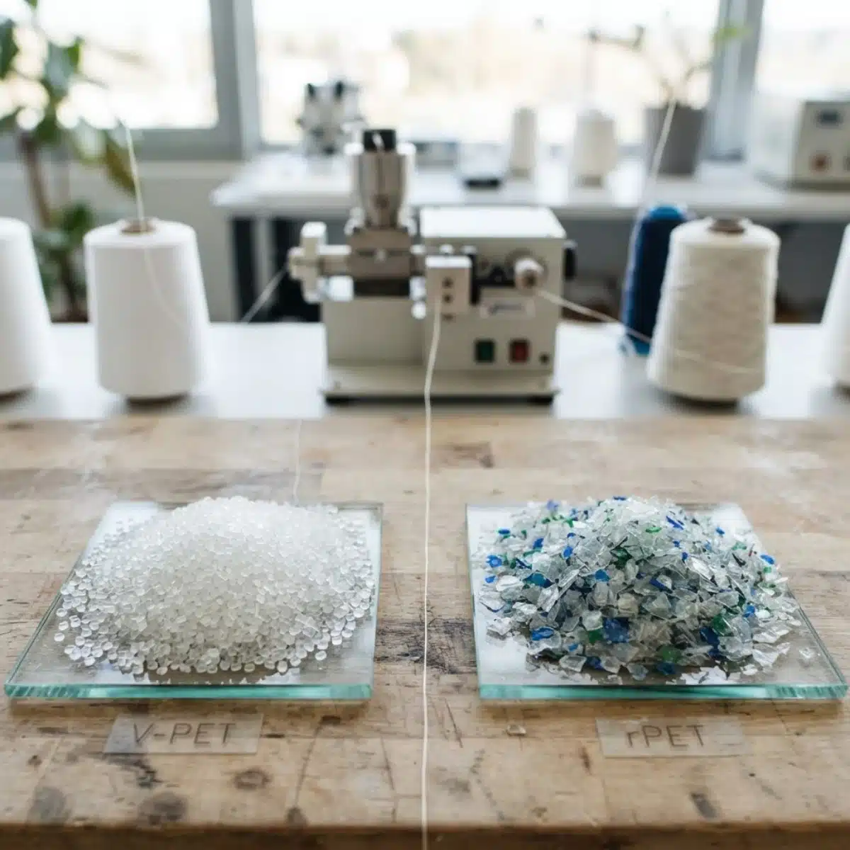 virgin polyester vs recycled polyester